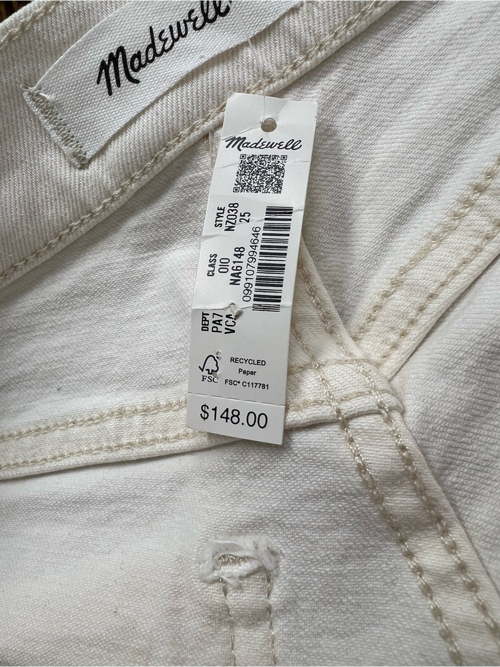 Madewell The Perfect Vintage Wide-Leg Crop Jean in Vintage Canvas Size 25 NWT - Picture 12 of 13